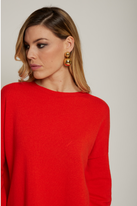 Maxi-pull misto cashmere