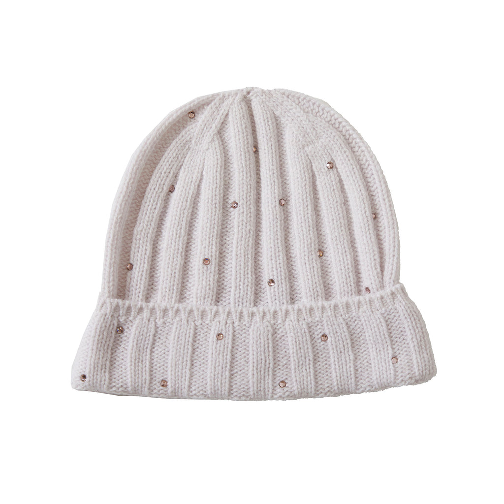 Berretta in misto cashmere con decorazioni