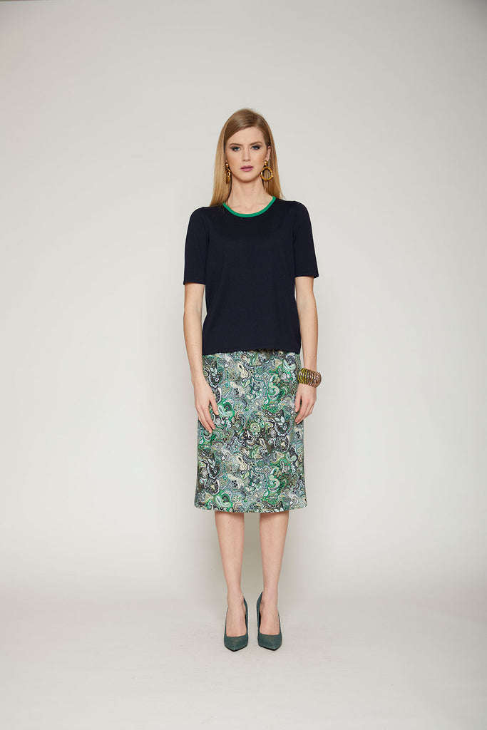 Gonna fantasia disegno cashmere