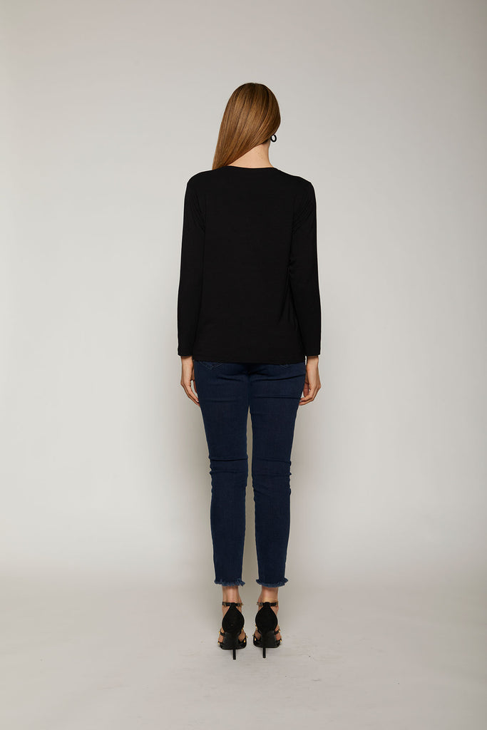 Jeans elasticizzato con strass