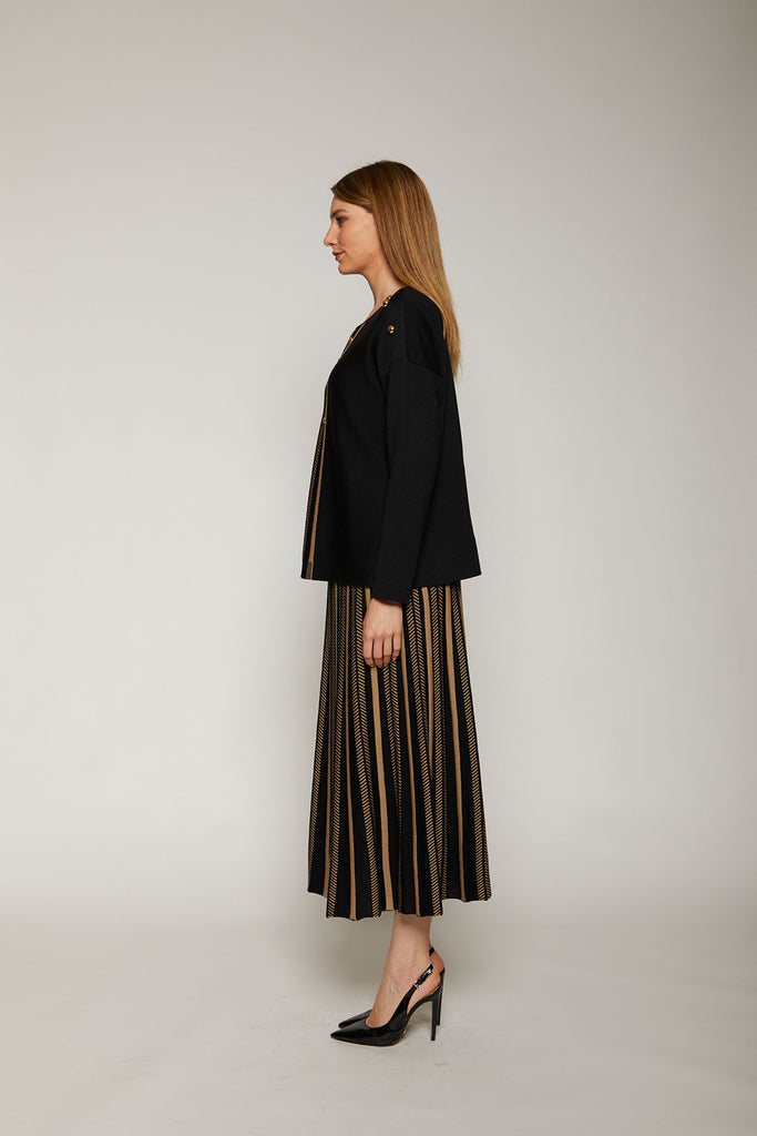 Maglia in pura lana con lavorazione jaquard