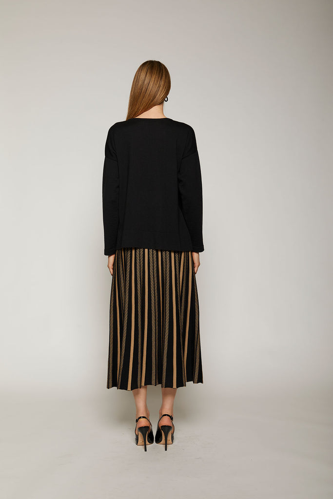 Maglia in pura lana con lavorazione jaquard