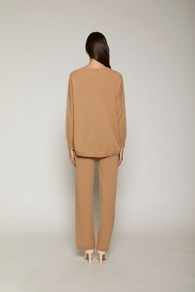 Maglia in lana e cashmere senza strass