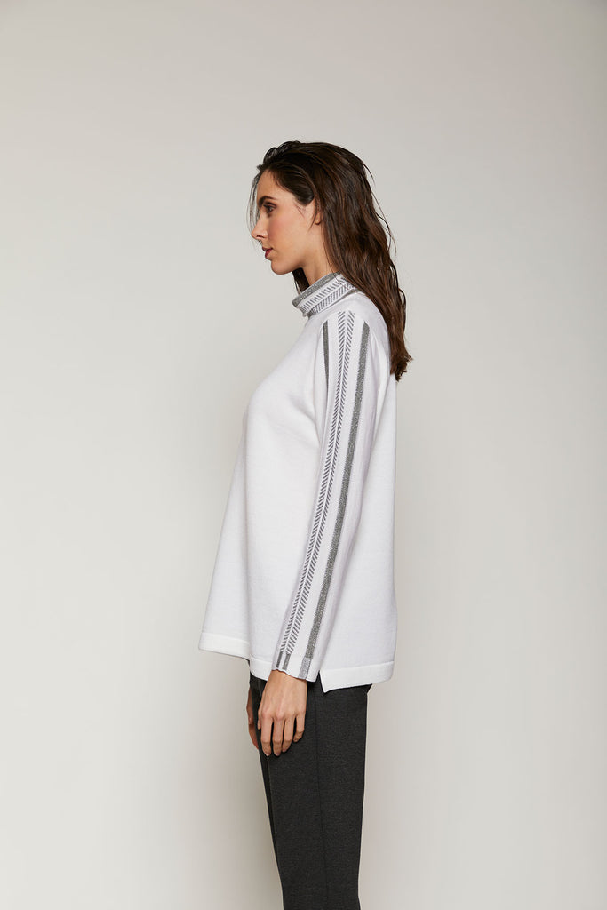Lupetto in pura lana con intarsio lurex