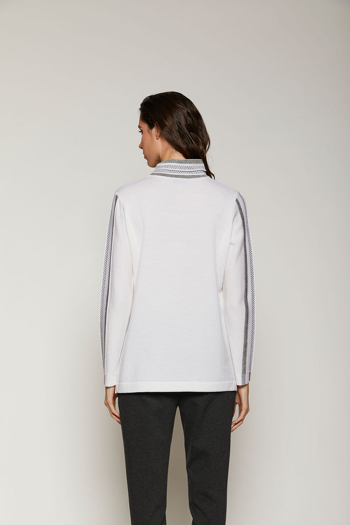 Lupetto in pura lana con intarsio lurex