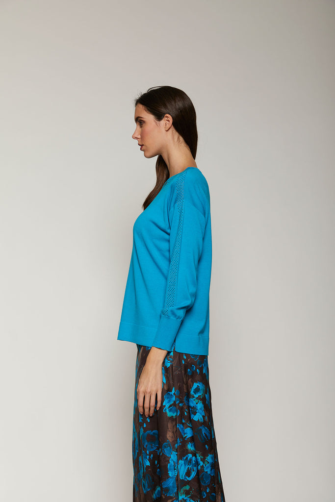 Maglia in pura lana motivo in strass