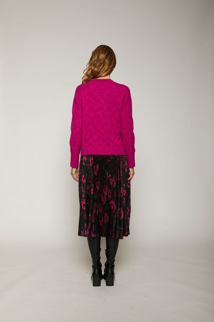 Maglia in lana e cashmere con strass