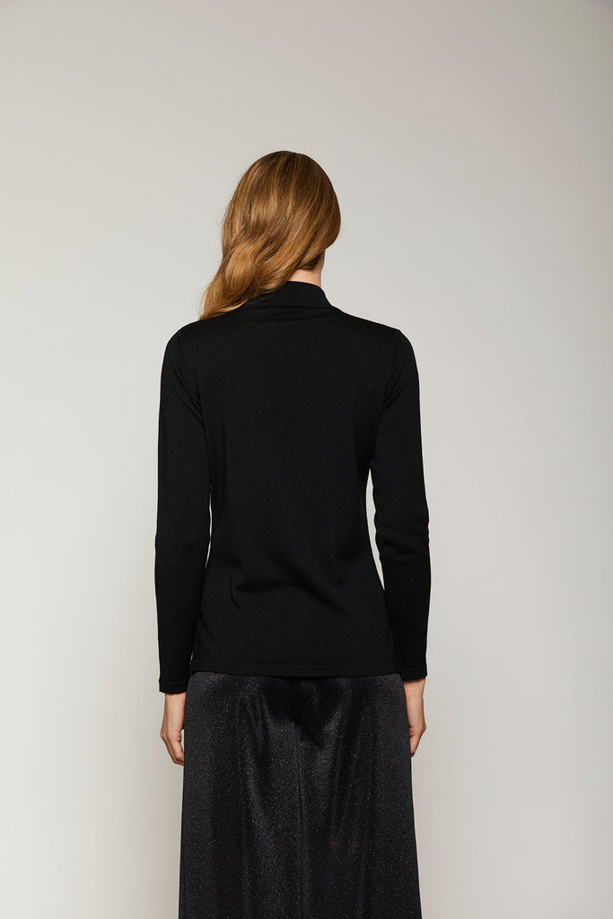 Lupetto in pura lana strass