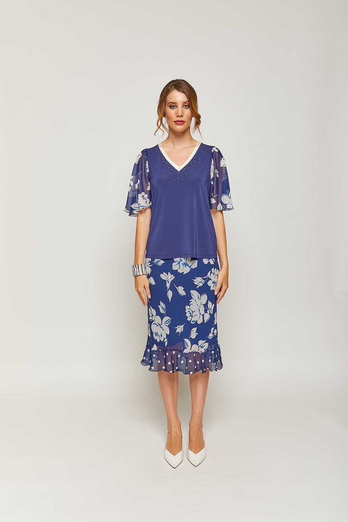 Casacca in jersey scollo a V