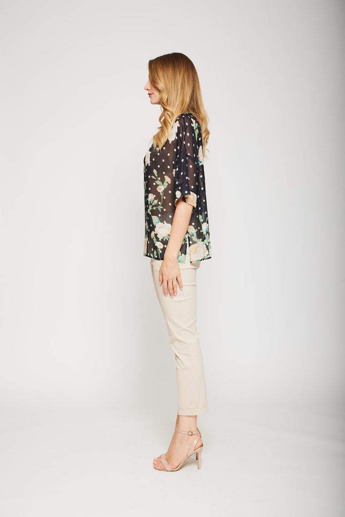 Casacca in chiffon fantasia
