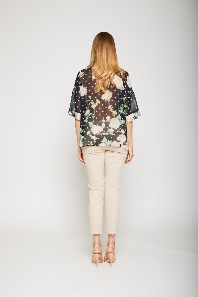 Casacca in chiffon fantasia