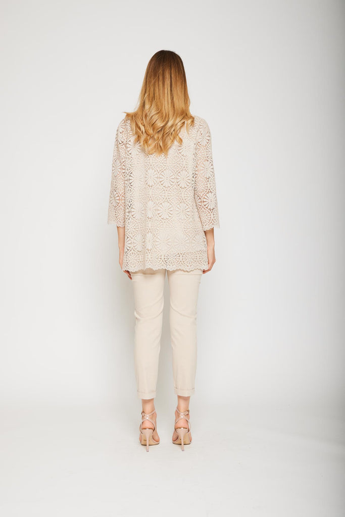 Camicia in pizzo e raso