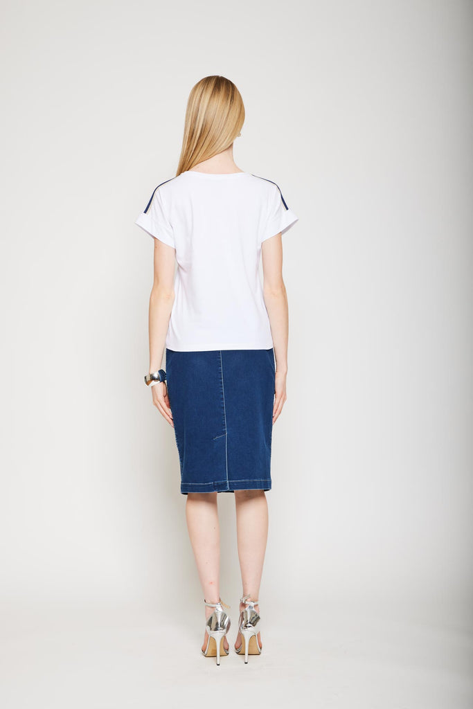 Gonna tubino in Jeans elasticizzato