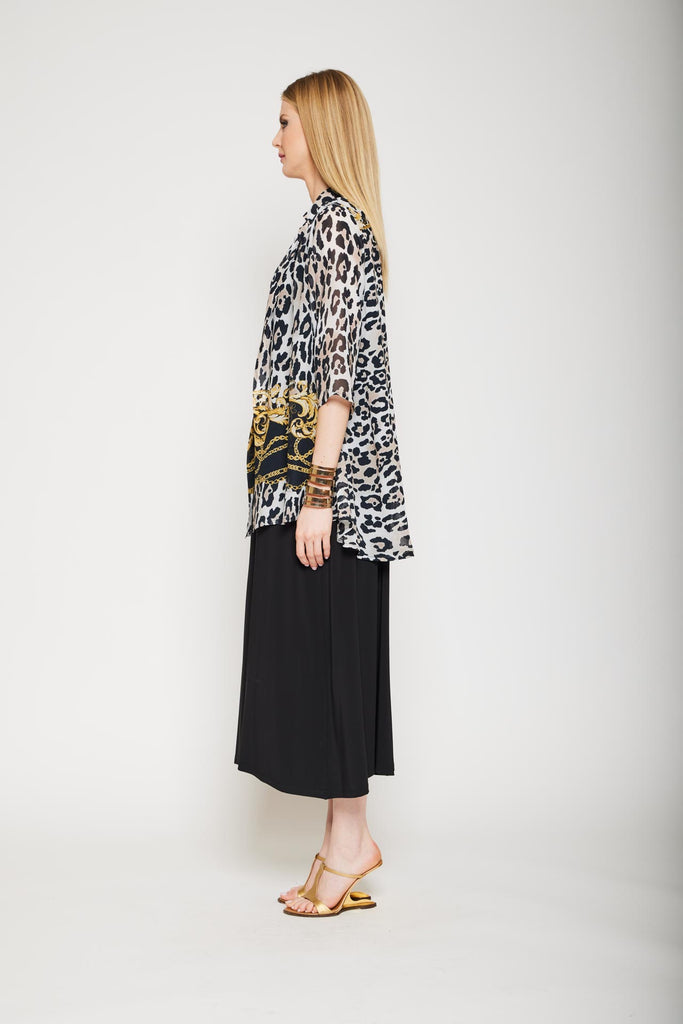 Camicia in chiffon stampato