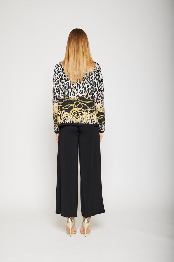 Cardigan in viscosa fantasia