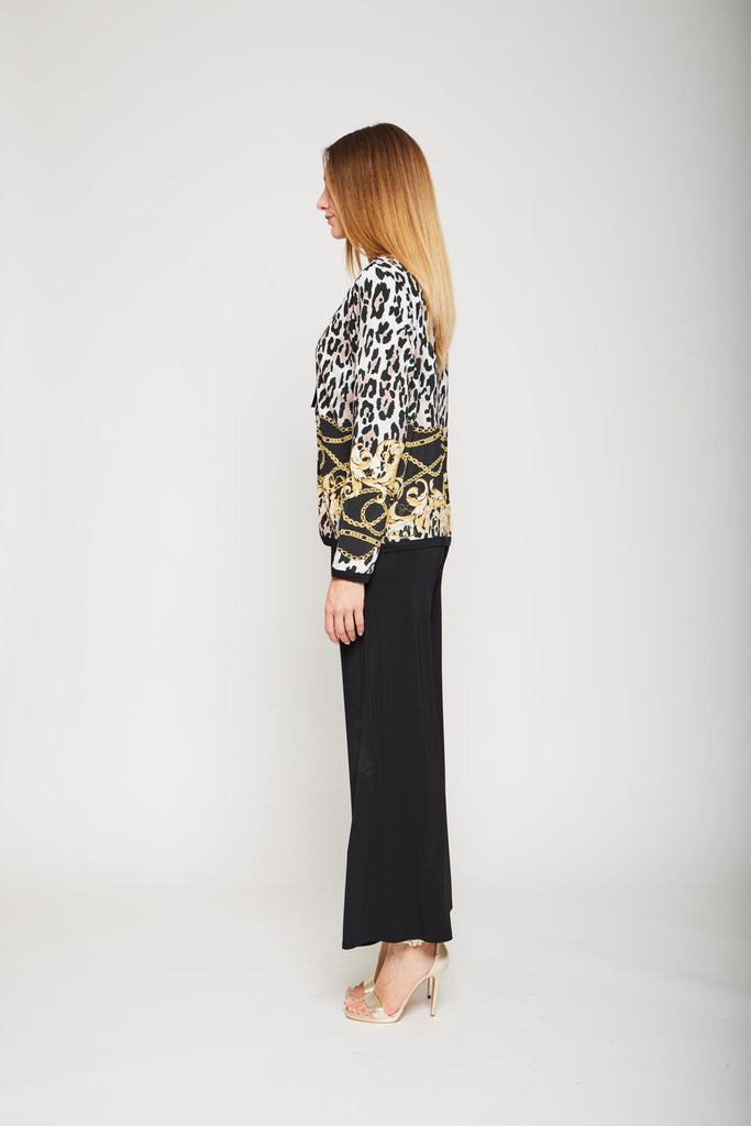 Cardigan in viscosa fantasia