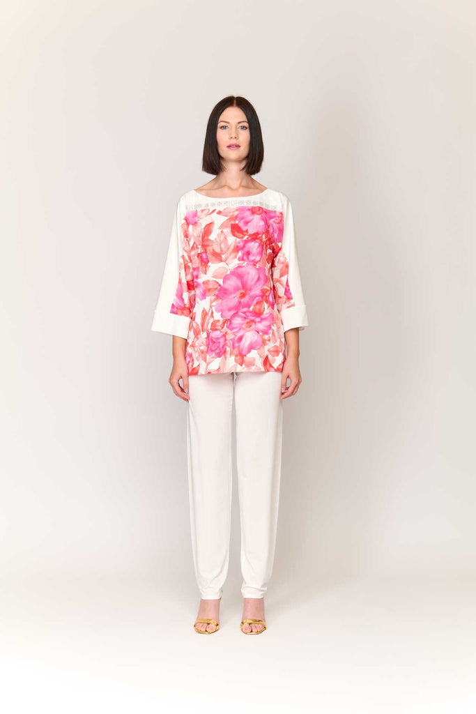 Casacca a kimono in viscosa fantasia