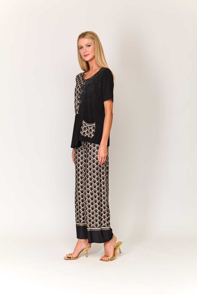 Pantalone in viscosa fantasia