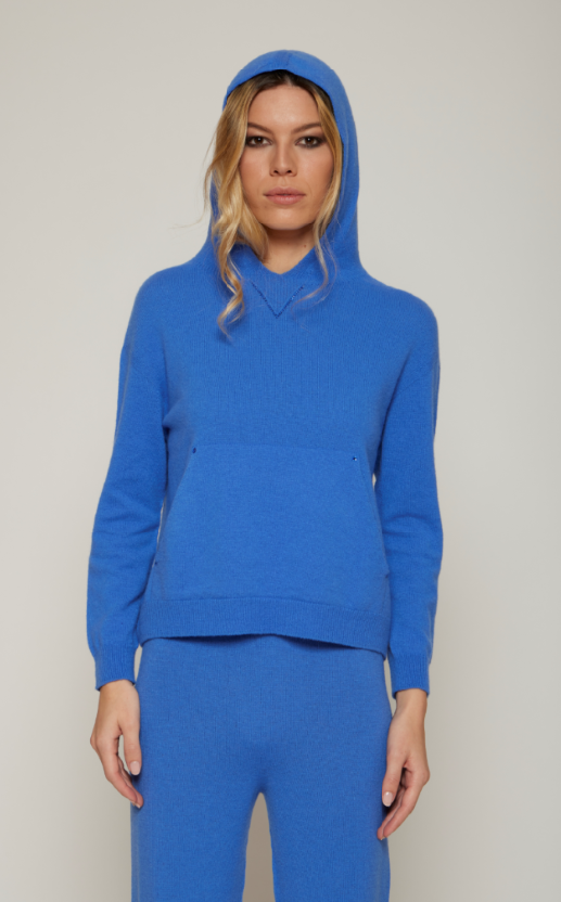 Maglia in misto cashmere con cappuccio
