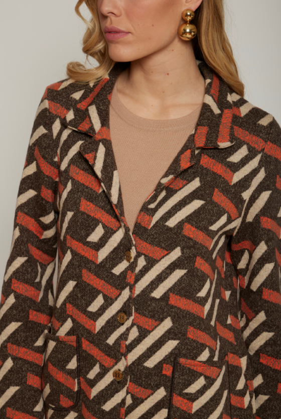 Giacca doppiopetto jacquard