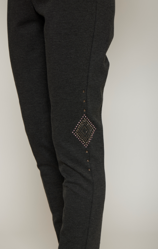 Pantalone in punto-milano di viscosa