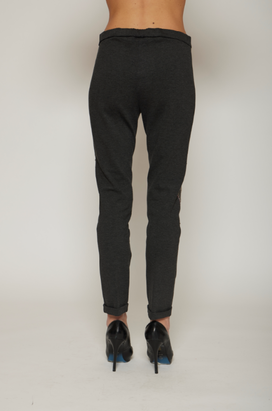 Pantalone in punto-milano di viscosa