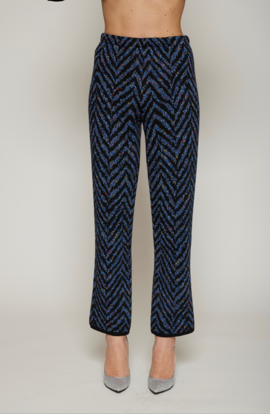 Pantalone misto lana jacquard