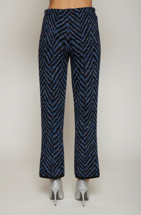 Pantalone misto lana jacquard