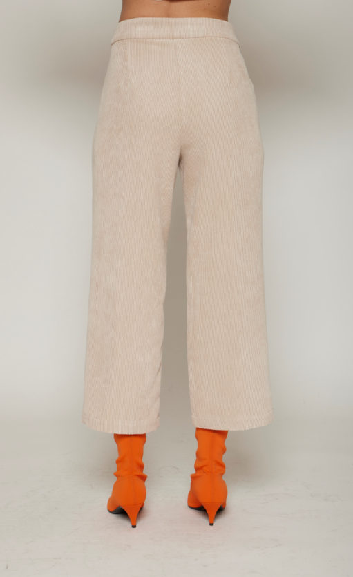 Pantalone cropped velluto costine