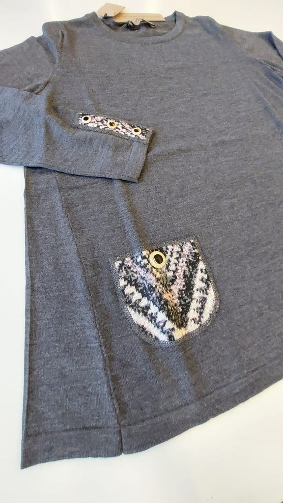 Maglia linea ad A in lana merino