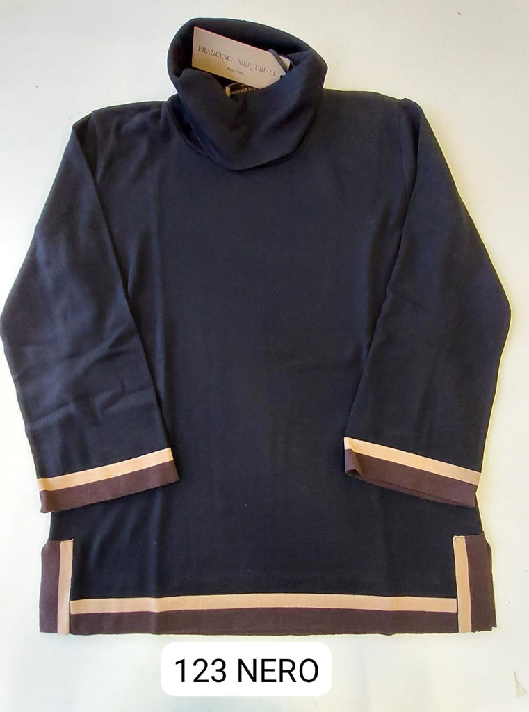 Maglia dolcevita in puralana merinos