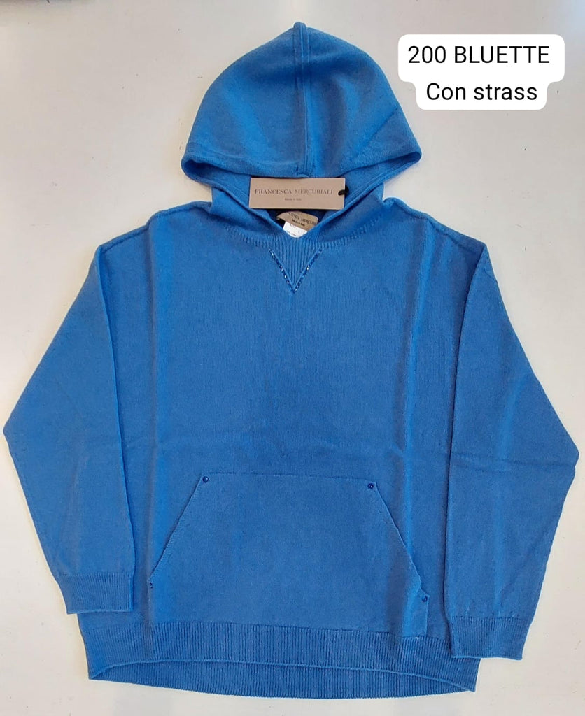 Maglia in misto cashmere con cappuccio