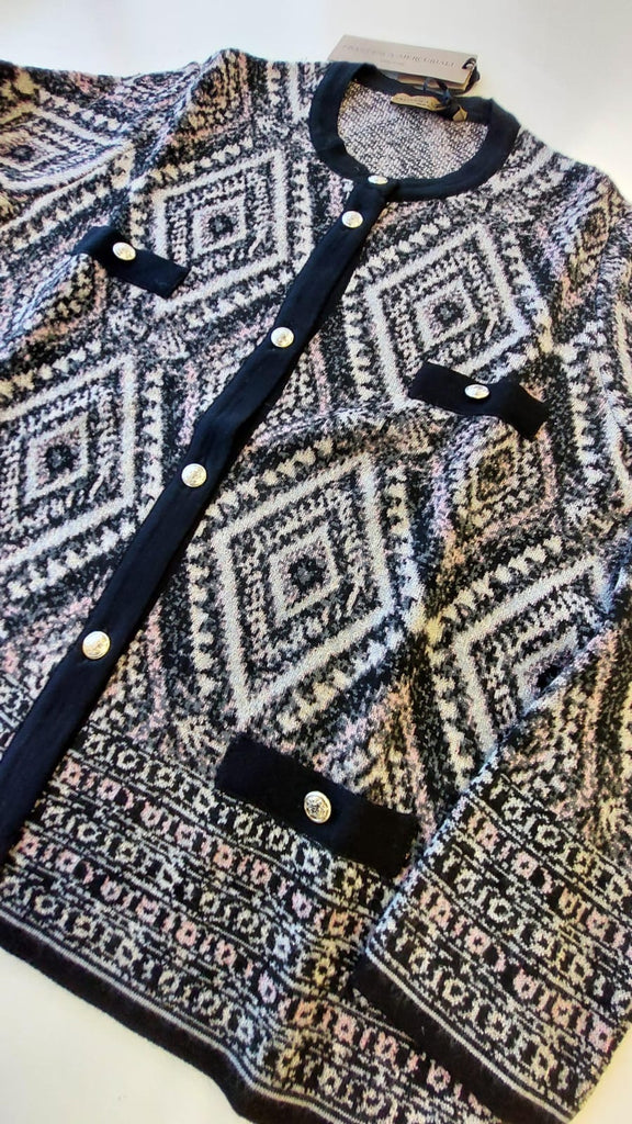 Coreana in tessuto jacquard misto lana