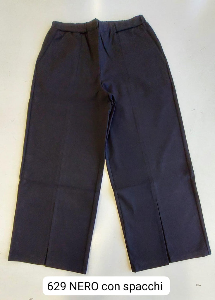 Pantalone  cropped in punto-milano di viscosa