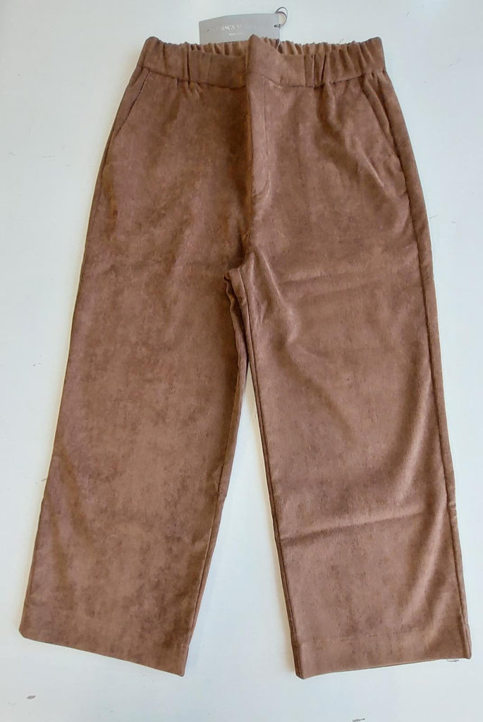 Pantalone cropped velluto millerighe