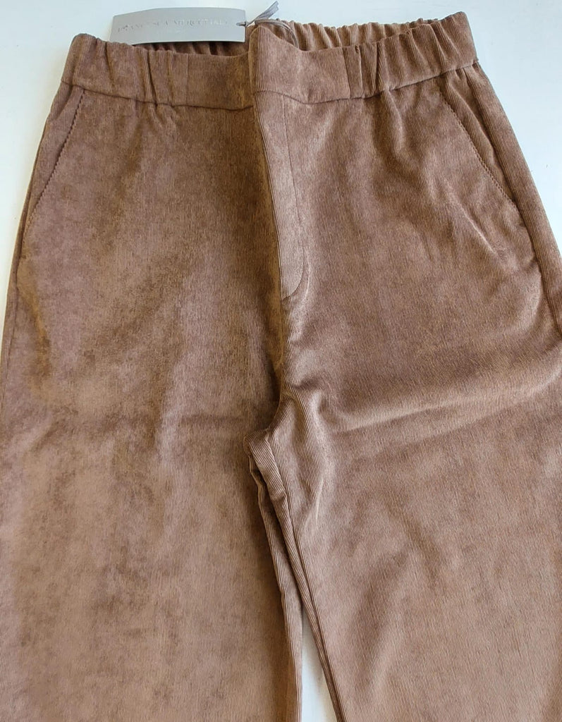 Pantalone cropped velluto millerighe