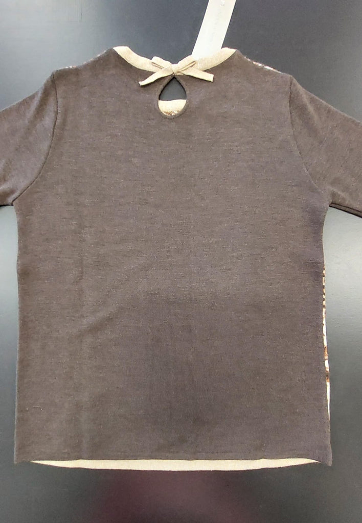 Maglia manica lunga jacquard animalier