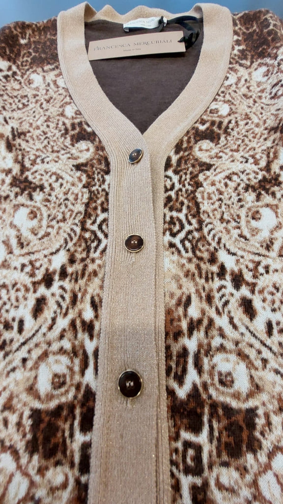 Twin set  jacquard animalier e lurex