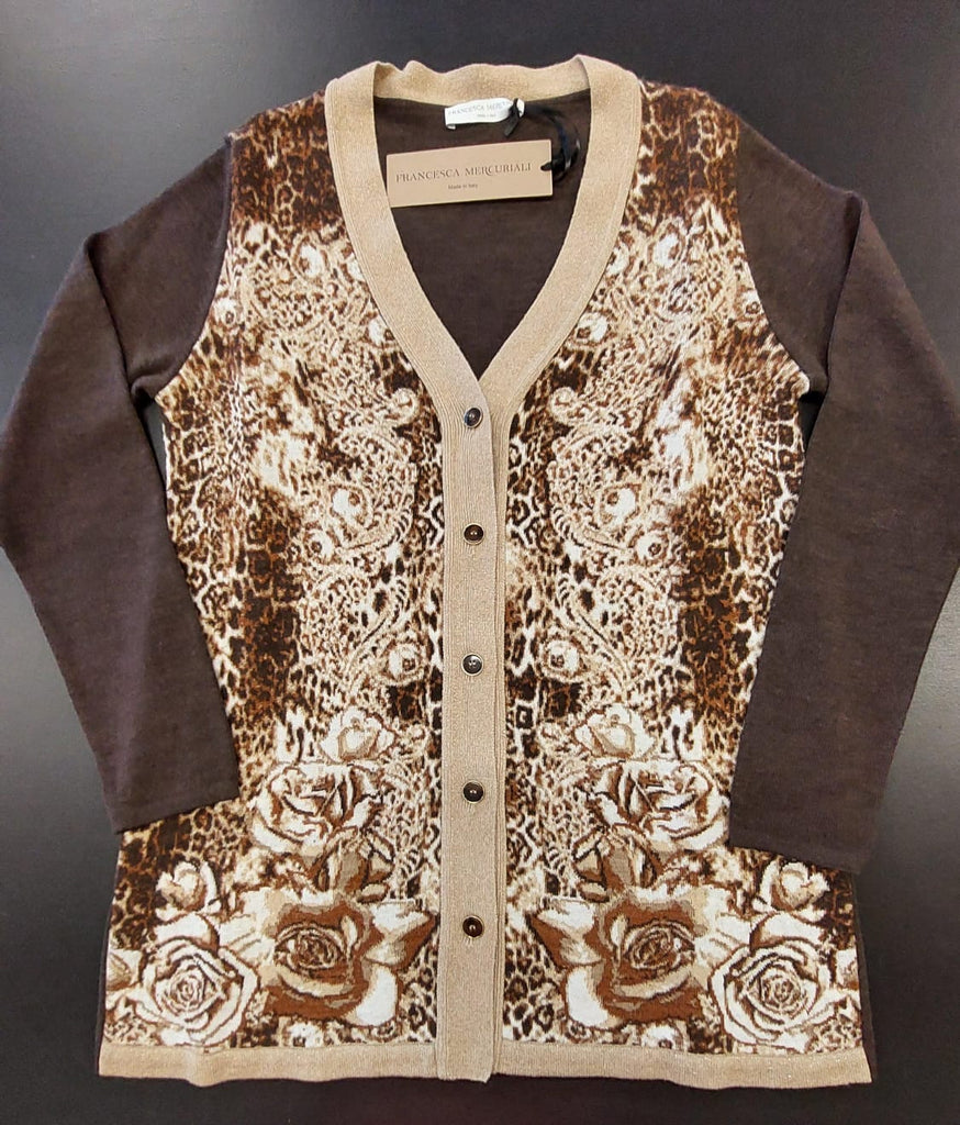 Twin set  jacquard animalier e lurex