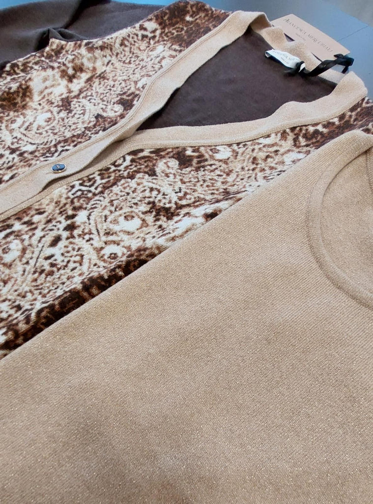 Twin set  jacquard animalier e lurex