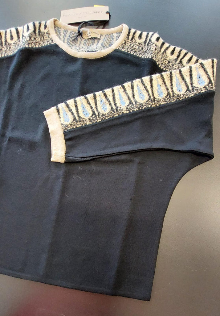 Maglia inserti jacquard