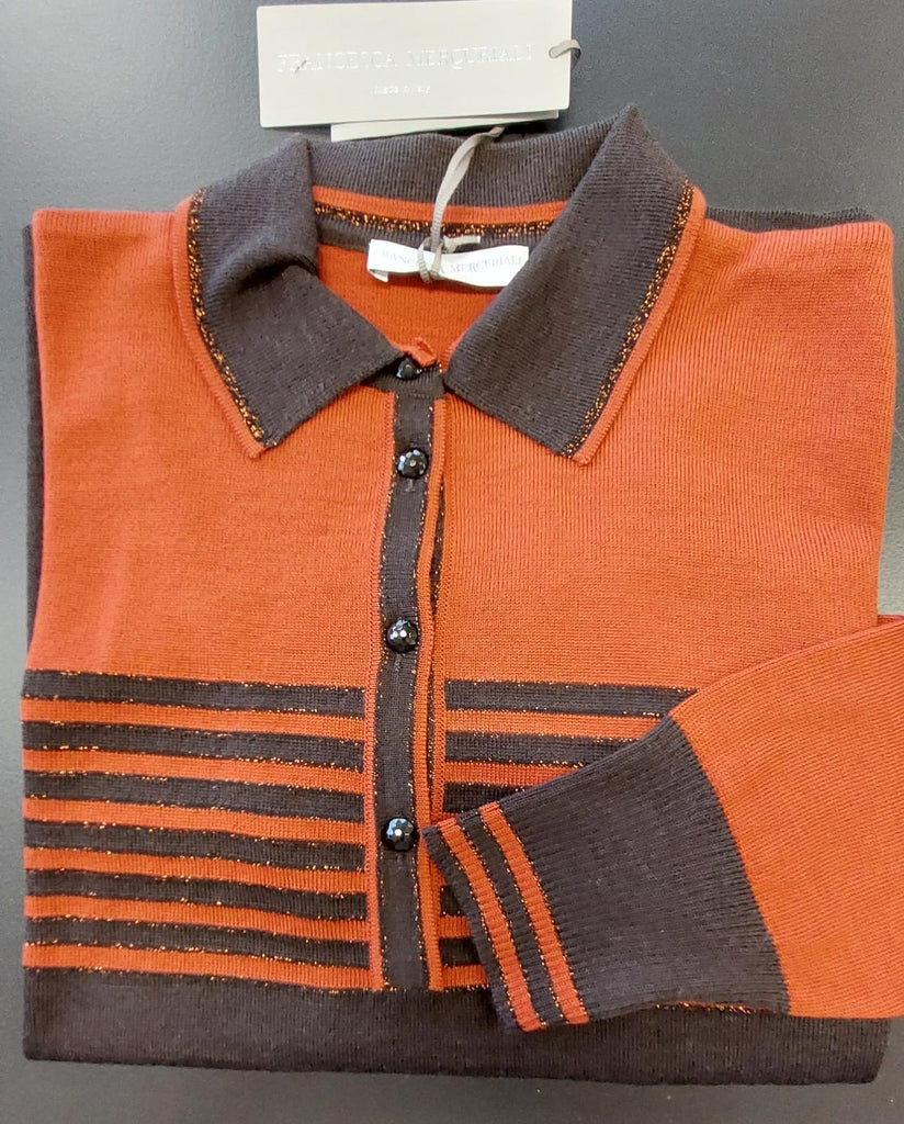Polo a righe in puralana