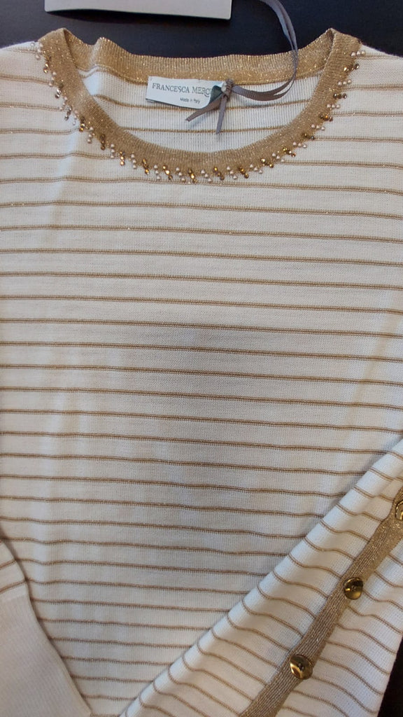 Maglia in puralana rigata
