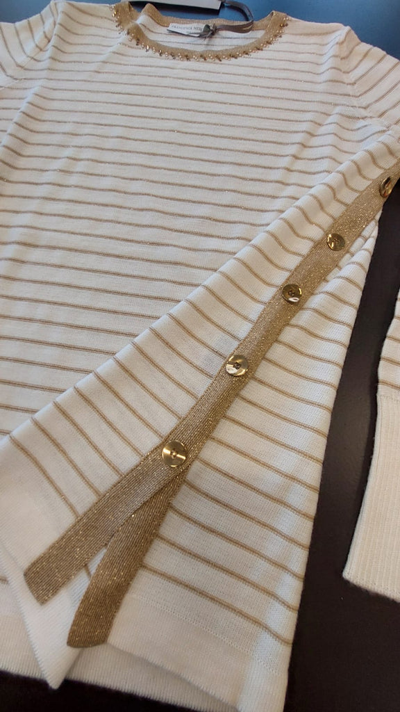 Maglia in puralana rigata