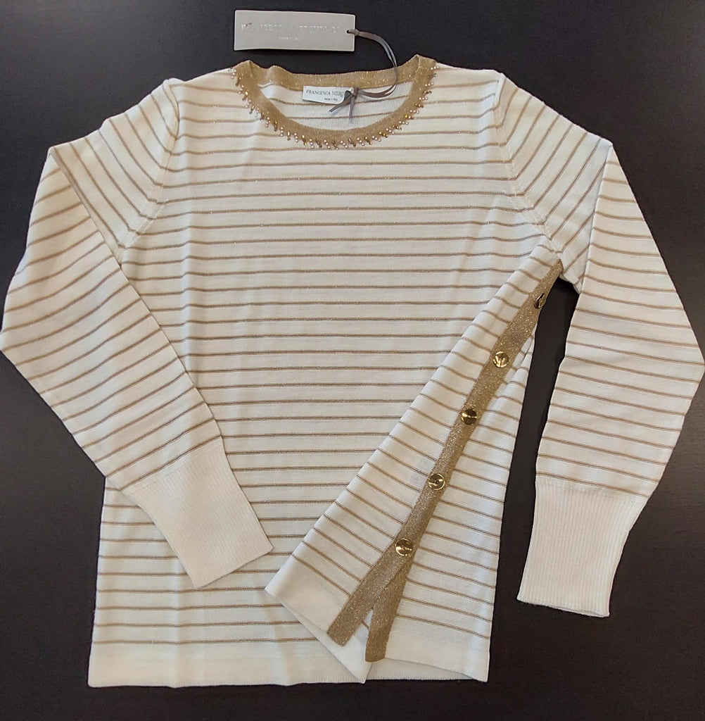 Maglia in puralana rigata