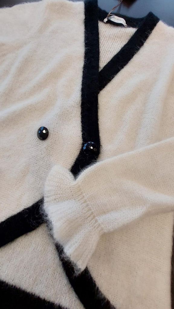 Giacca in mohair bicolore