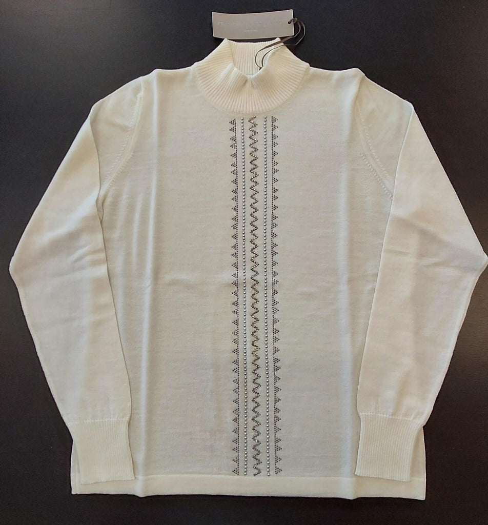 Lupetto in merinos con strass