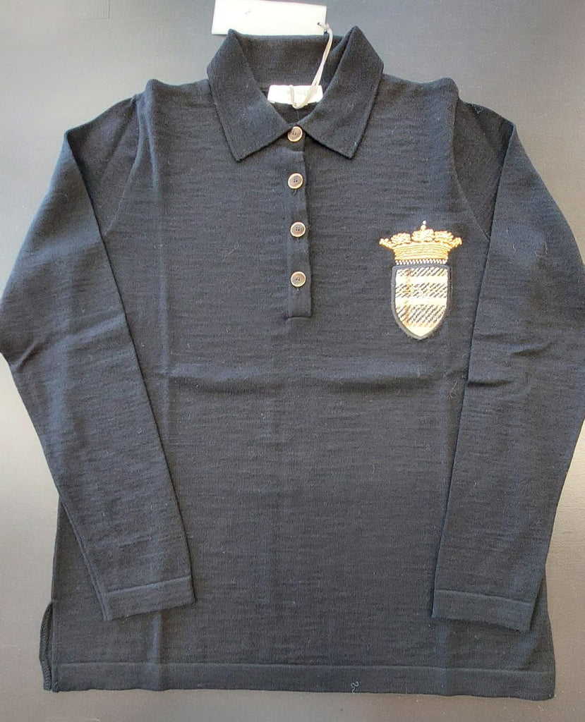 Maglia a polo in merinos