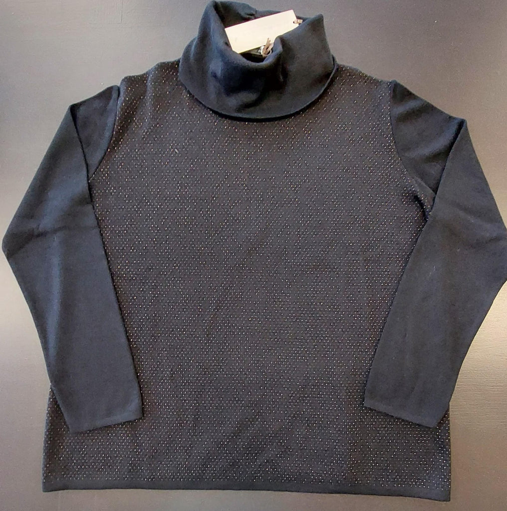 Maglia misto lana collo ciambella