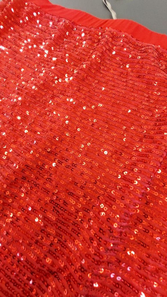 Gonna rossa in paillettes